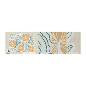 Prøve Fototapet Premium Sand - Etnisk med et strejf af abstraktion - Boho, Citron, Minimalisme - 100x30 cm