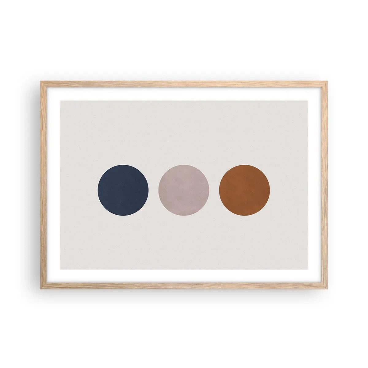 Plakat i ramme af lyst egetræ - Et symbol på perfektion - 70x50 cm