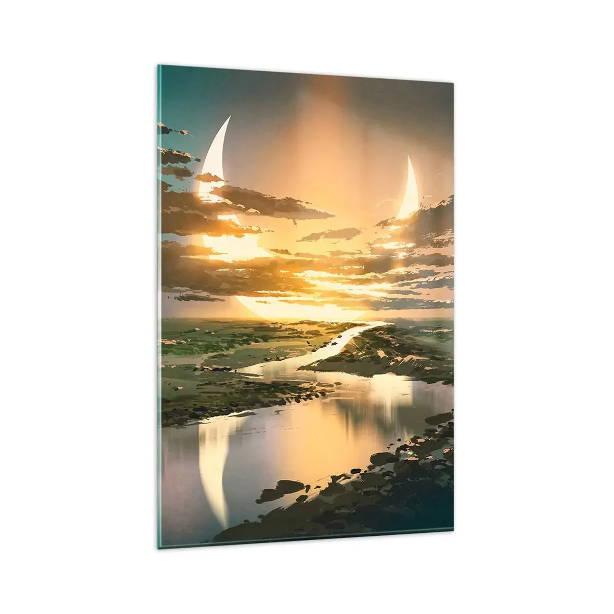 Billede på glas - Et eller andet sted i en galakse langt, langt væk - 80x120 cm