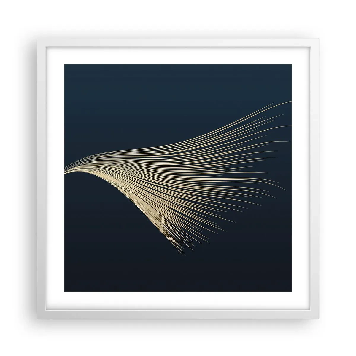 Plakat i hvid ramme - Som en engels hår - 50x50 cm