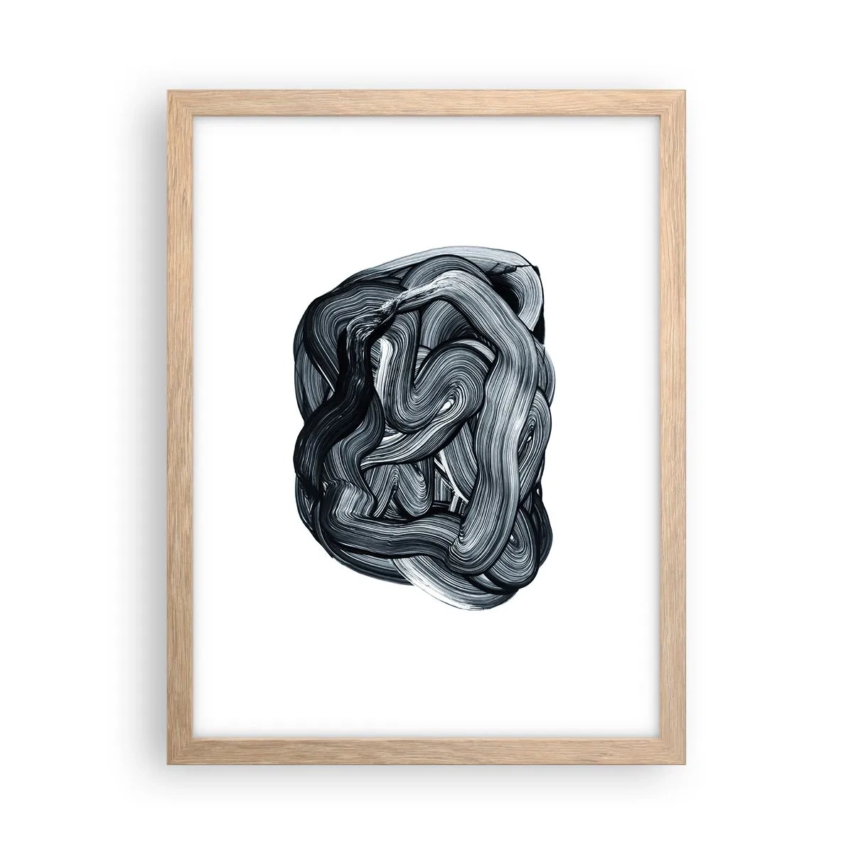 Plakat i ramme af lyst egetræ - Så enkelt er det ikke - 30x40 cm