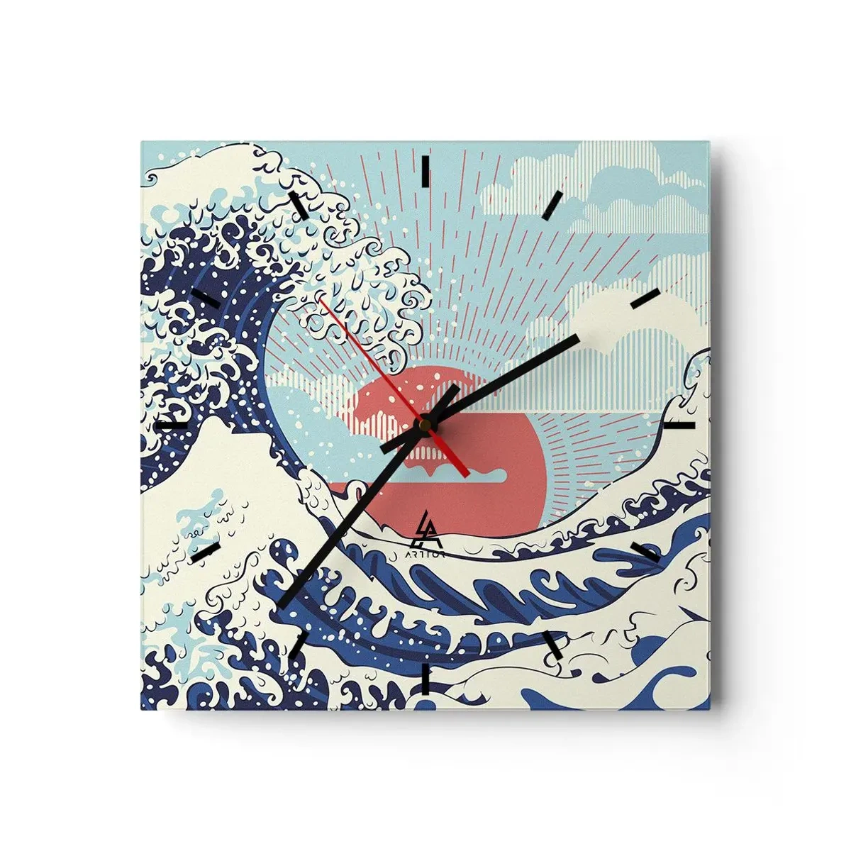 Vægur, Uret - Fra japanske inspirationer - 30x30 cm