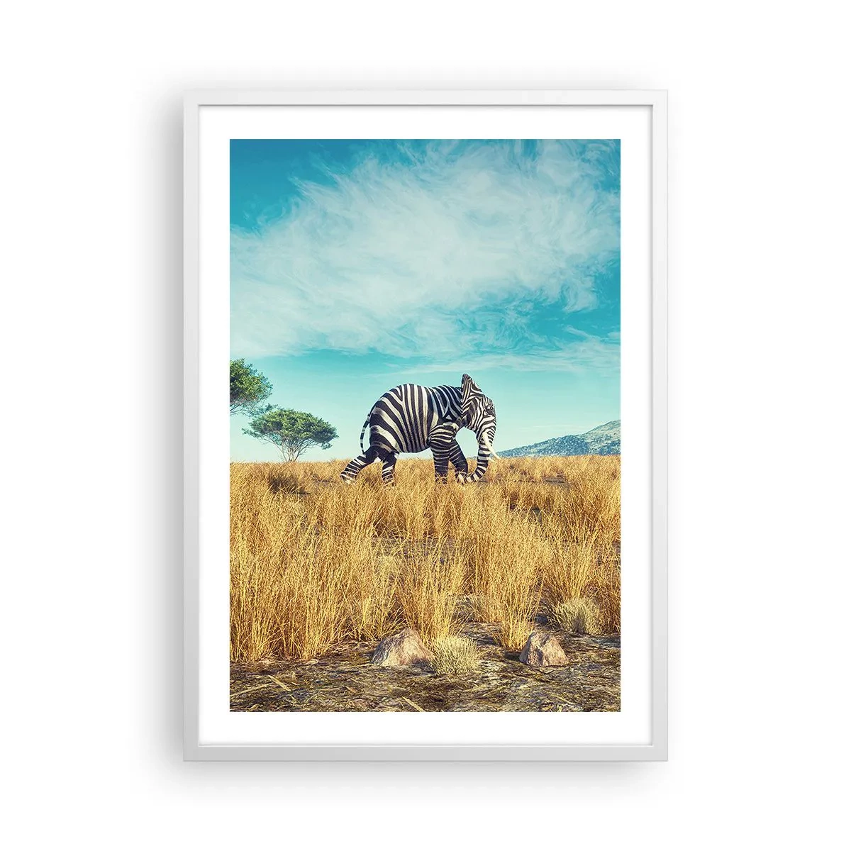 Plakat i hvid ramme - Grå er ikke længere på mode - 50x70 cm