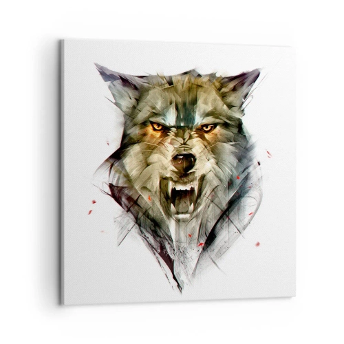 Lærredstryk - Billede på lærred - Ikke et skridt! - 50x50 cm