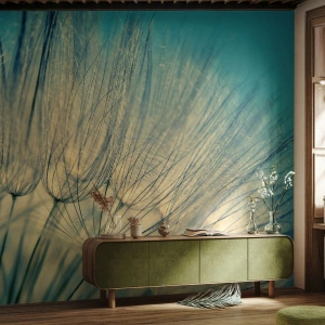 Fototapet Premium Canvas - Venter på vinden - Mælkebøtte, Eng, Natur - 200x140 cm