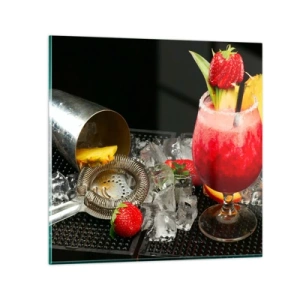 Billede på glas - Fremkald smagen - 50x50 cm