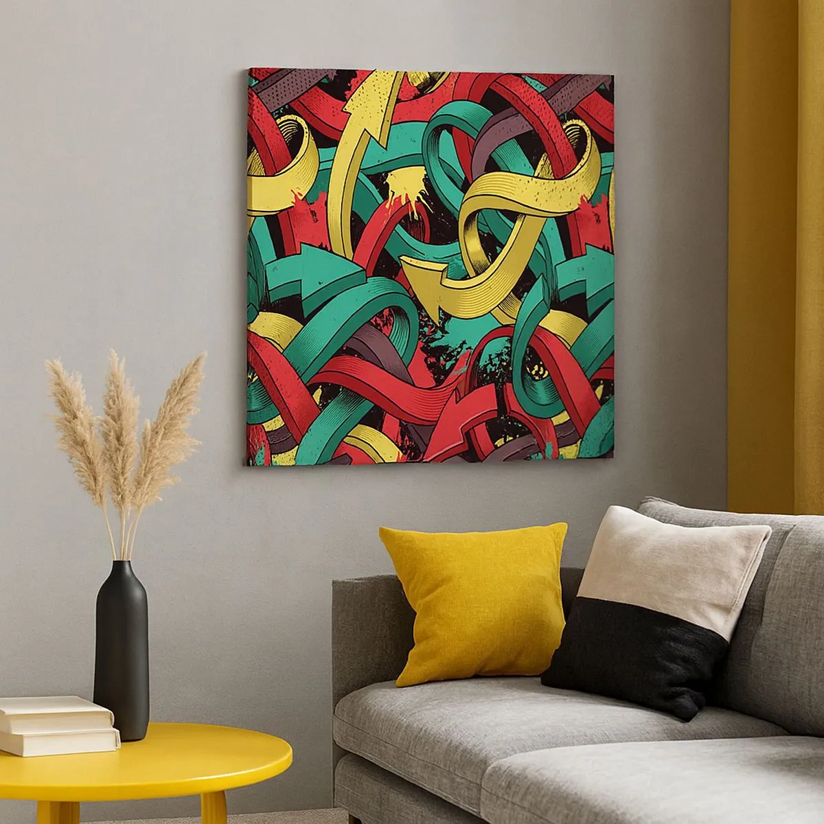 Lærredstryk - Billede på lærred - Hvilken vej skal man gå? - 30x30 cm