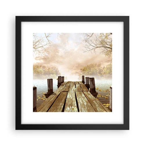 Plakat i sort ramme - Efterårets blide tristhed - 30x30 cm