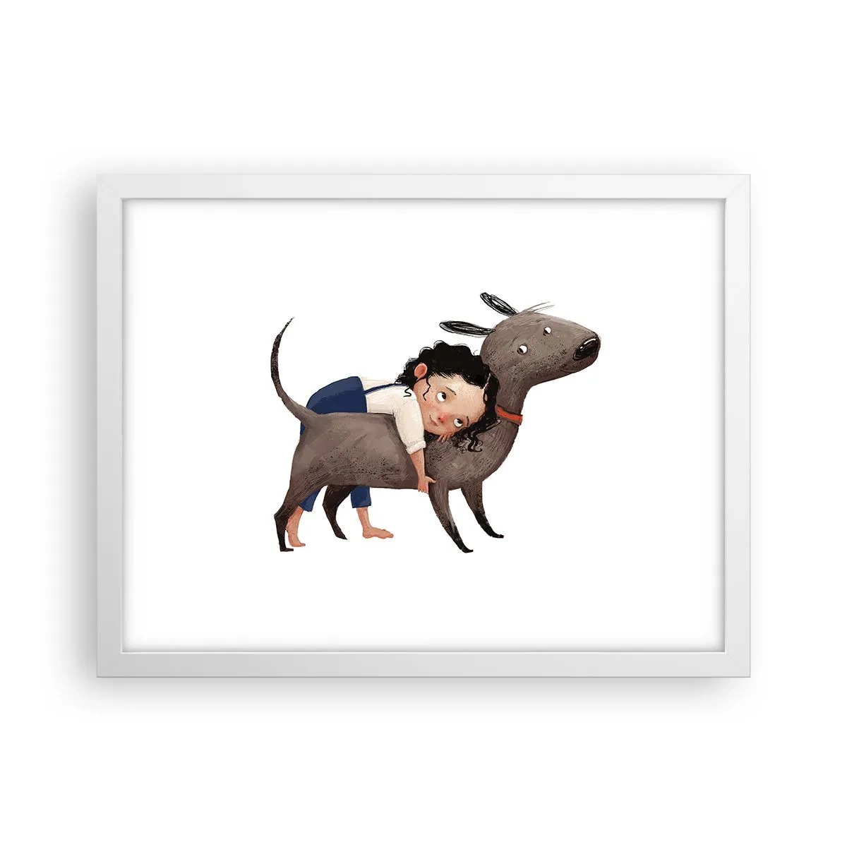 Plakat i hvid ramme - Bedste venner - 40x30 cm