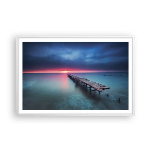 Plakat i hvid ramme - Mellem himmel og jord - 91x61 cm