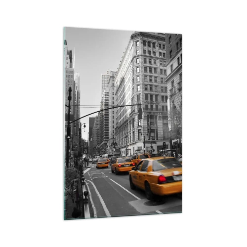 Billede på glas - Storbyens sol - 70x100 cm