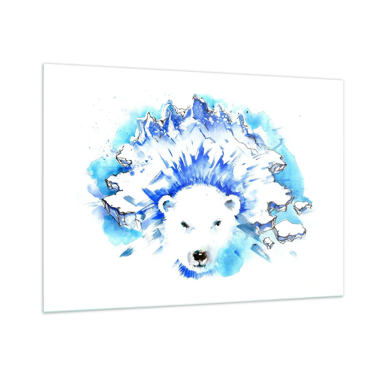 Billede på glas - Kongen af Arktis i en iskrone - 100x70 cm
