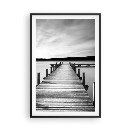Plakat i sort ramme - På vandhullet - fred - 61x91 cm