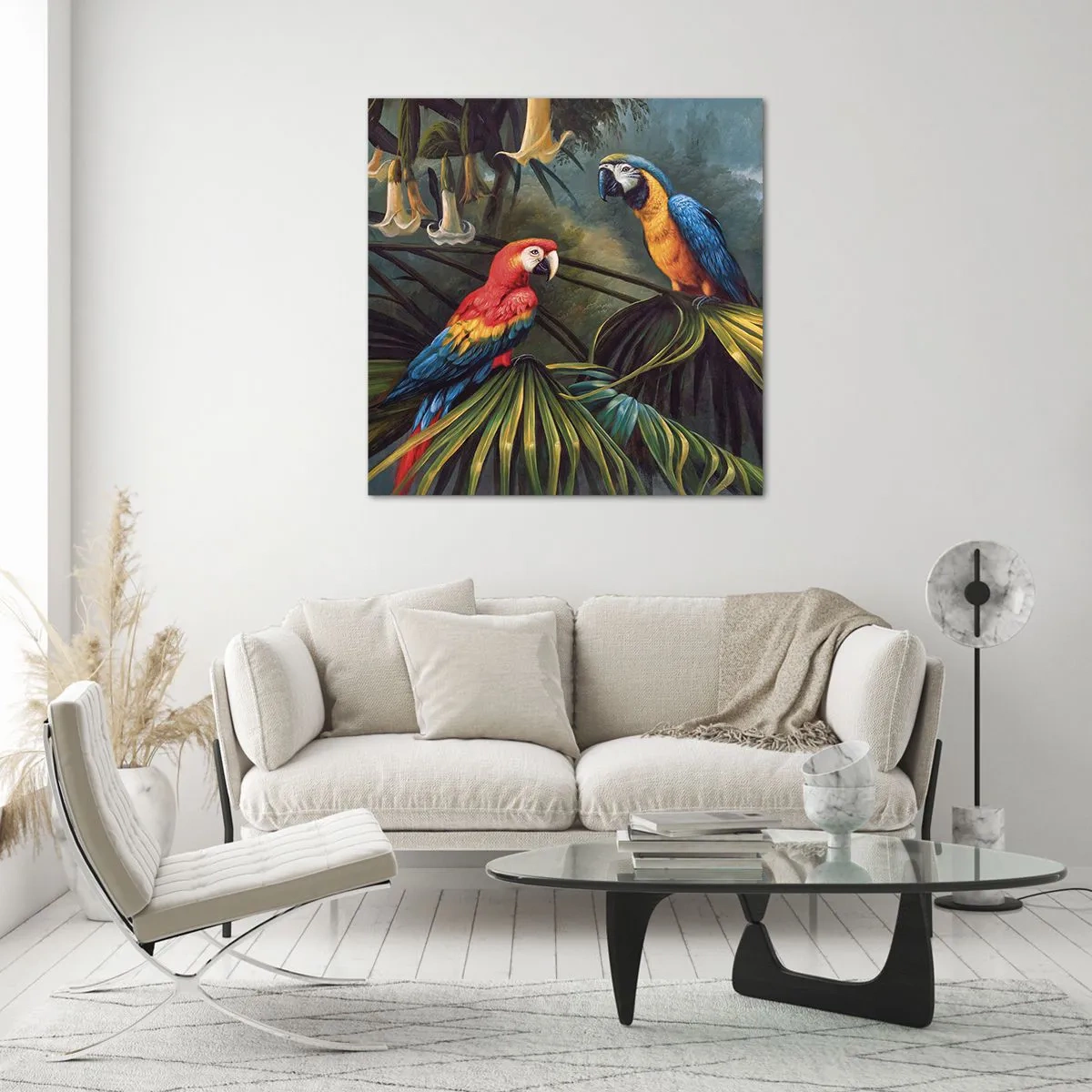 Billede på glas - Romantik i troperne - 60x60 cm