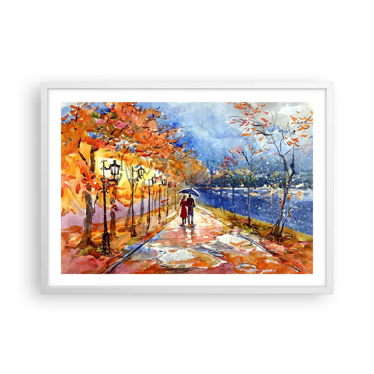 Plakat i hvid ramme - Sammen indtil tidsfristen - 70x50 cm