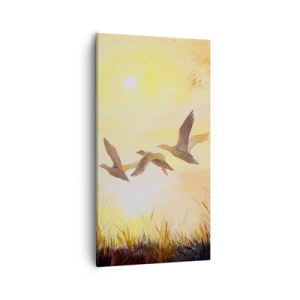 Lærredstryk - Billede på lærred - Starten på en lang rejse - 55x100 cm