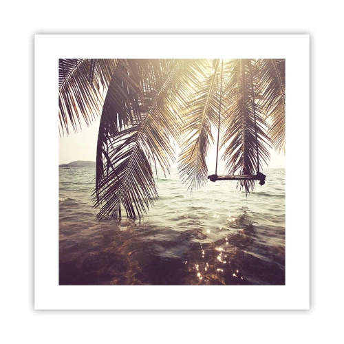 Plakat - Du kan svæve i skyerne efter behag - 40x40 cm