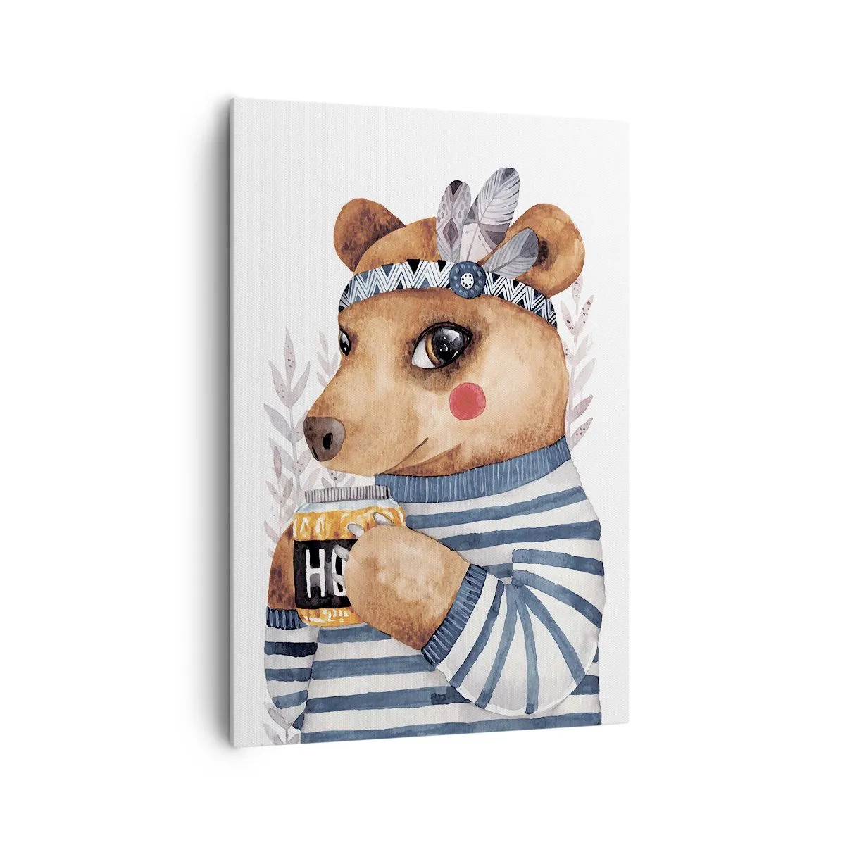 Lærredstryk - Billede på lærred - Søde bjørn - 70x100 cm