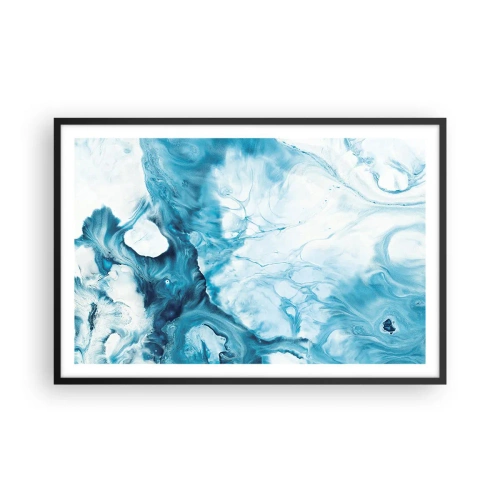 Plakat i sort ramme - Blå koncert - 91x61 cm