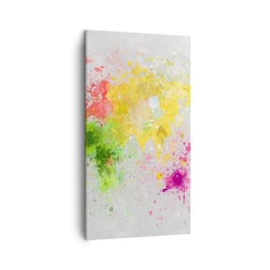 Lærredstryk - Billede på lærred - Alle verdens farver - 45x80 cm