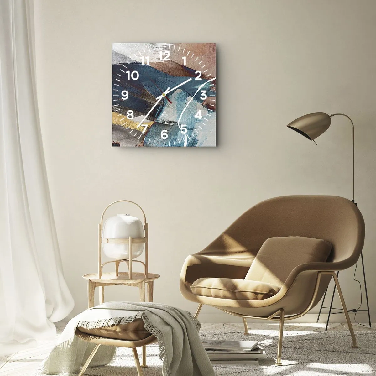 Vægur, Uret - Med flair og energi - 40x40 cm