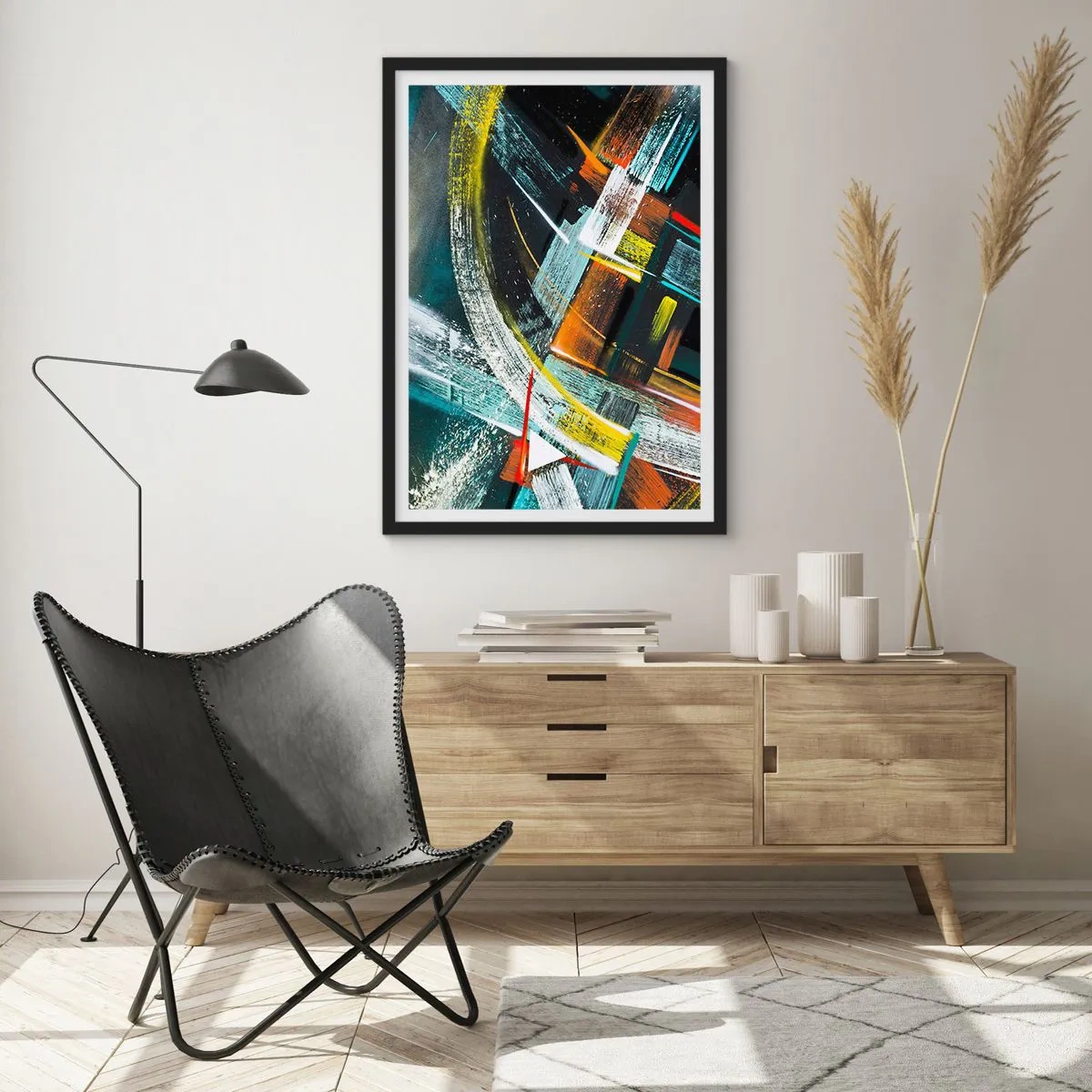Plakat i sort ramme - Bevægelsesenergi - 40x50 cm
