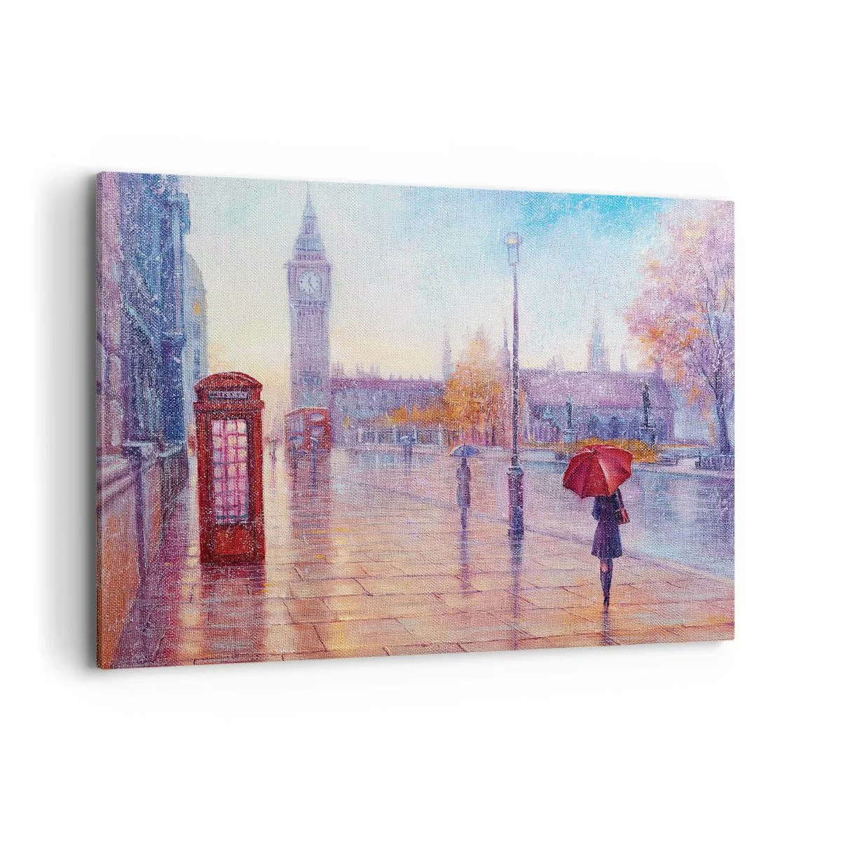 Lærredstryk - Billede på lærred - En efterårsdag i London - 120x80 cm