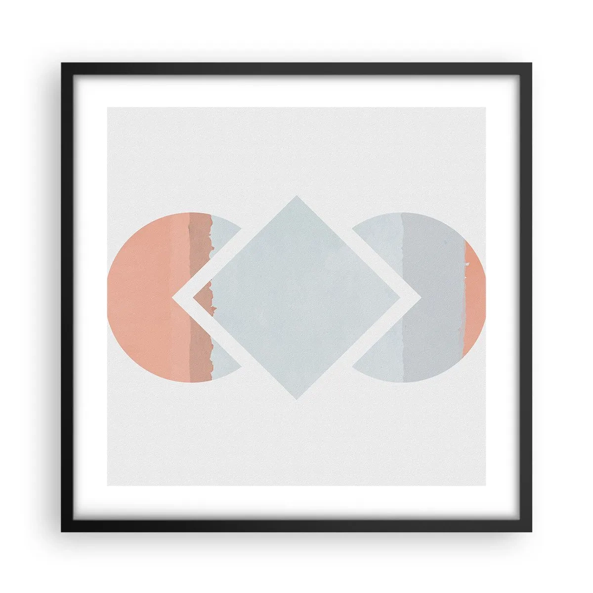 Plakat i sort ramme - Situationen er klar - 50x50 cm