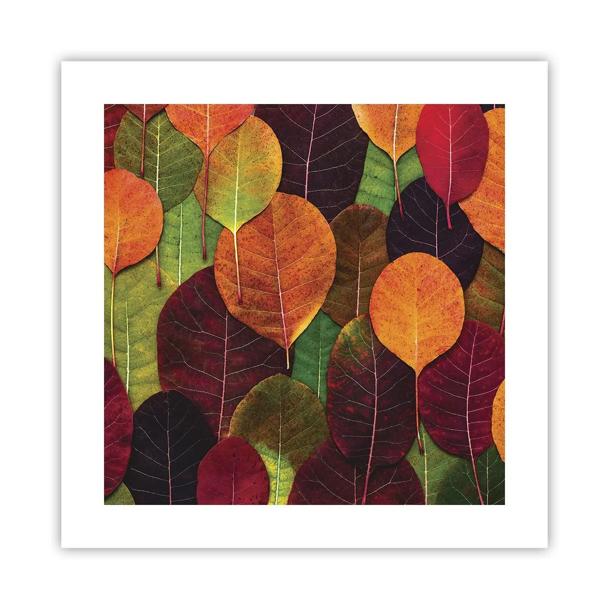 Plakat - Efterårsmosaik - 40x40 cm