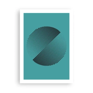 Plakat - Cirklen - en geometrisk variation - 50x70 cm