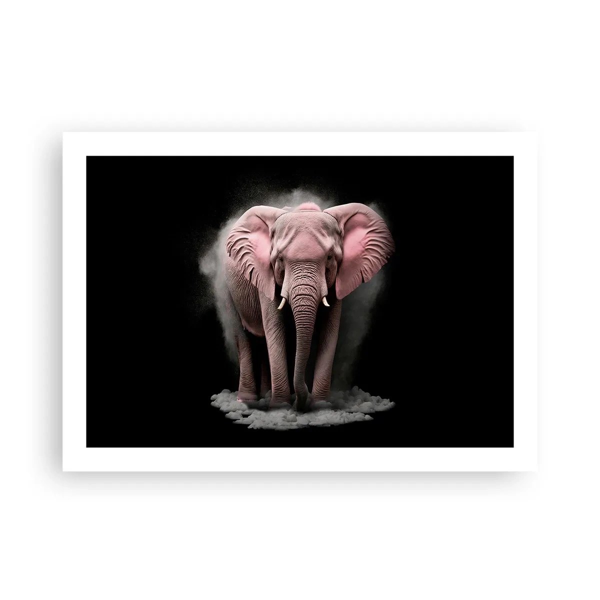 Plakat - Tænk ikke på en lyserød elefant! - 70x50 cm