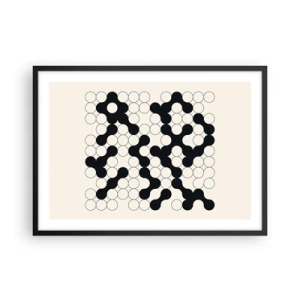 Plakat i sort ramme - Kinesisk spil - variation - 70x50 cm