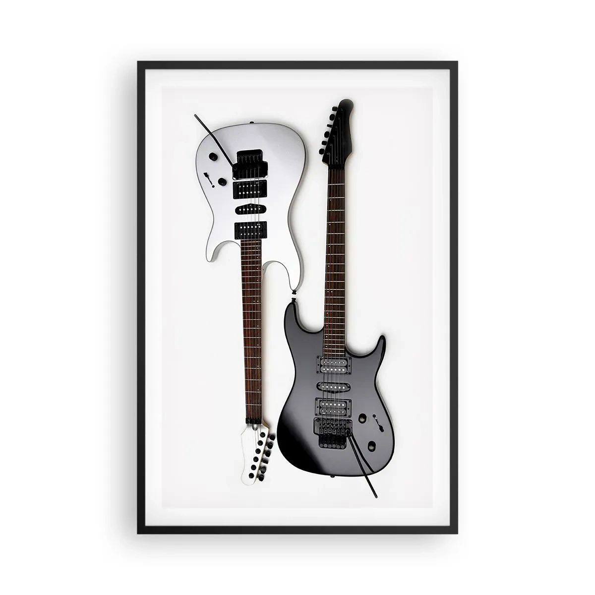 Plakat i sort ramme - Harmoni af former - 61x91 cm