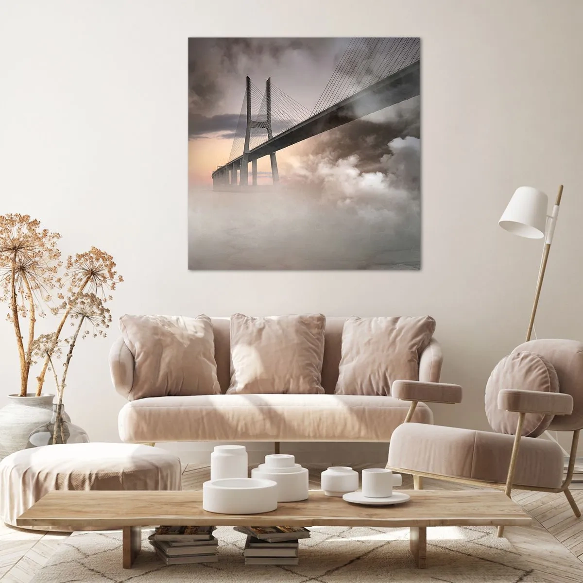 Lærredstryk - Billede på lærred - På en flod, der ikke eksisterer - 50x50 cm