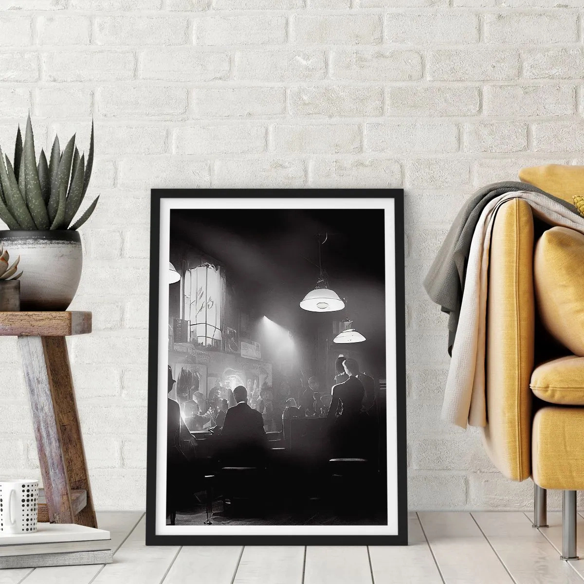Plakat i sort ramme - I en jazzet stemning - 40x50 cm
