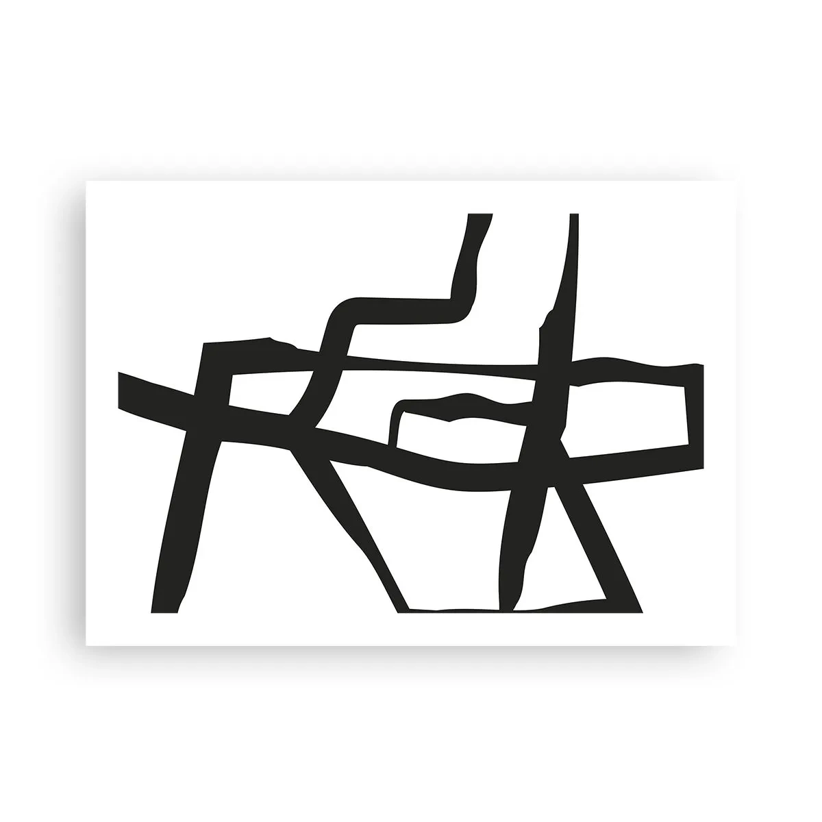 Plakat - Sort og hvid konstruktion - 70x50 cm