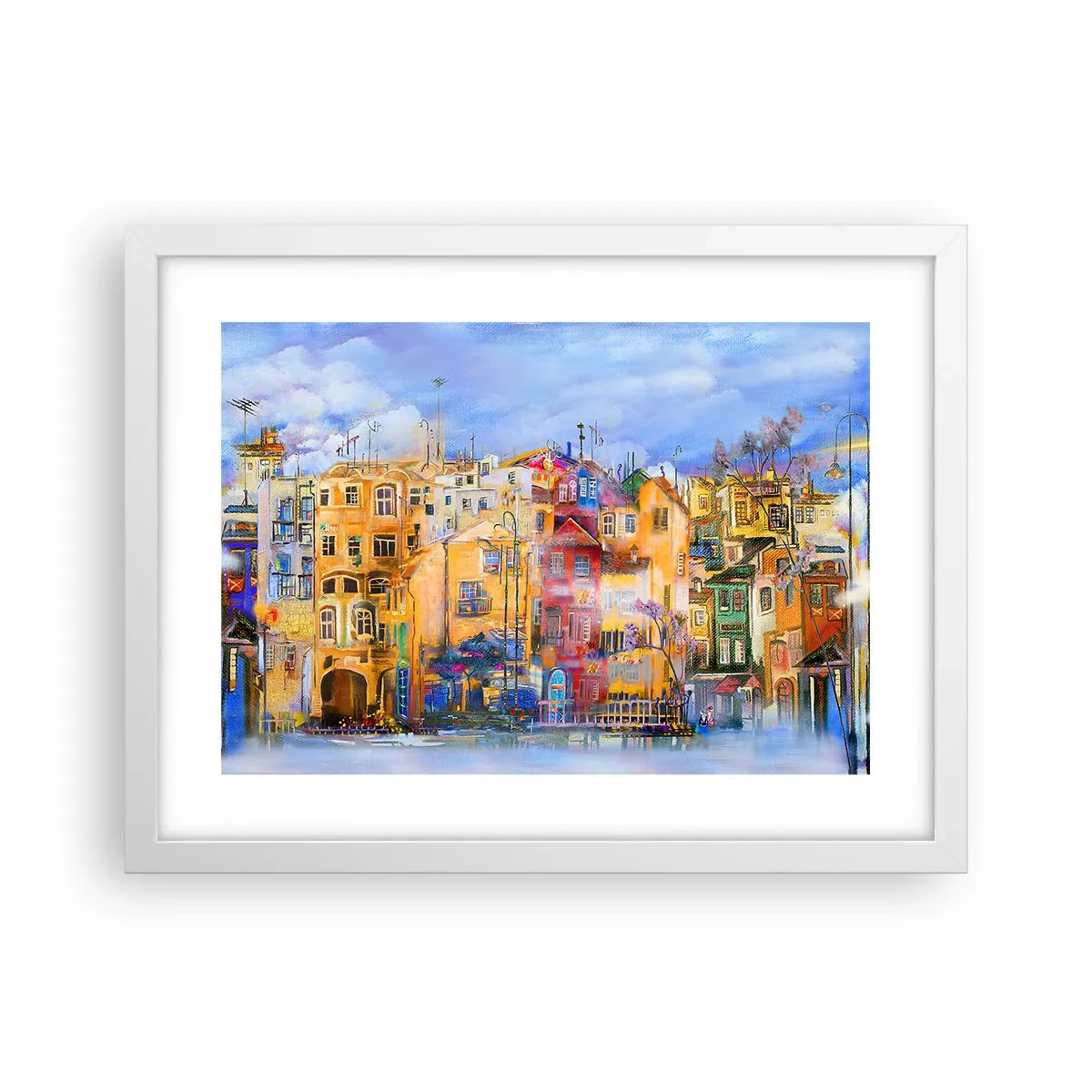 Plakat i hvid ramme - Vi er sammen - 40x30 cm