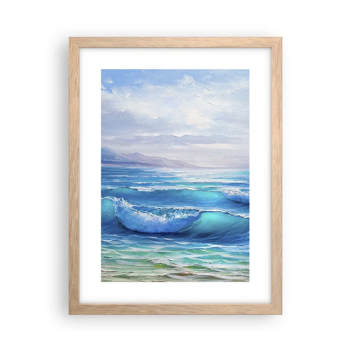 Plakat i ramme af lyst egetræ - Giver trøst - 30x40 cm