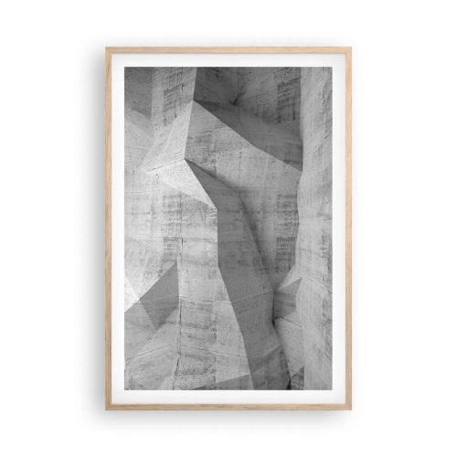 Plakat i ramme af lyst egetræ - En ægte udfordring - 61x91 cm