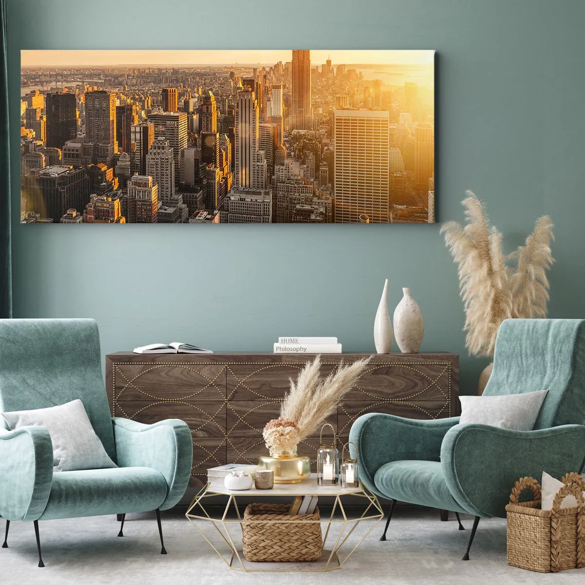 Lærredstryk - Billede på lærred - At vokse i solen - 100x40 cm