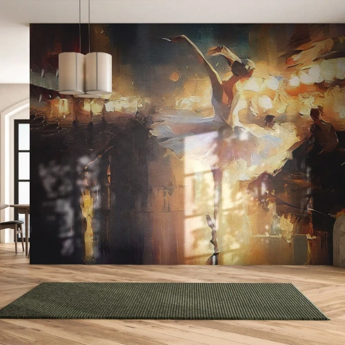 Fototapet Premium Canvas - Et mirakel på gaden - Ballerina, Dans, Oliefarve - 100x70 cm