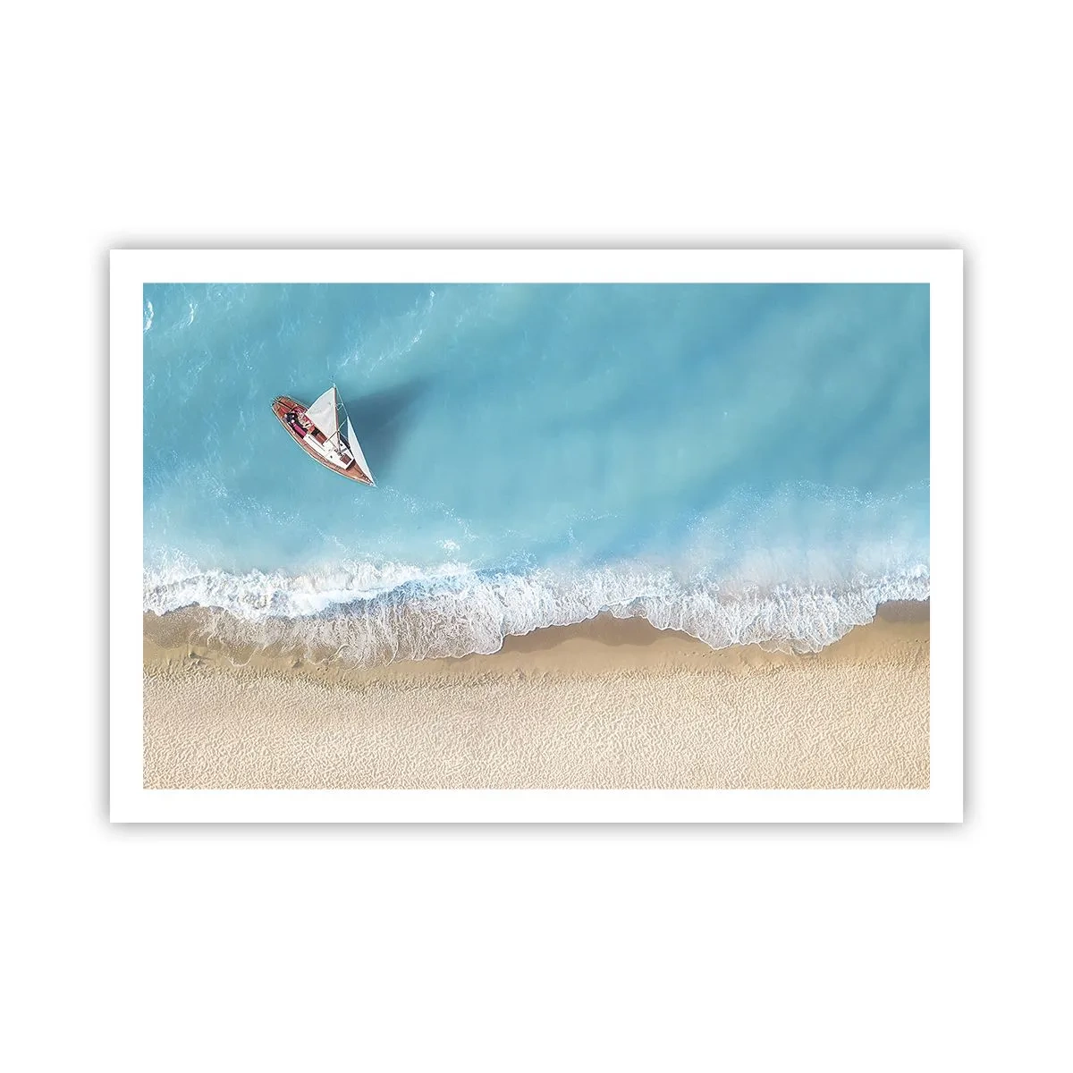 Plakat - På grænsen mellem blå og guld - 91x61 cm