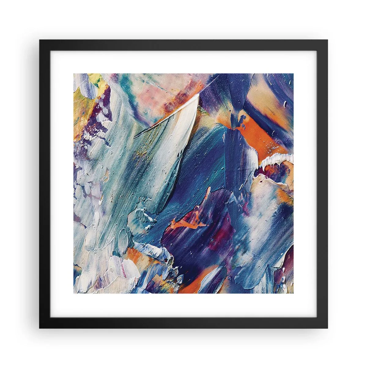 Plakat i sort ramme - Forvirring af farver - 40x40 cm