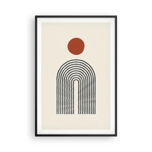 Plakat i sort ramme - Magnetisme af former og farver - 61x91 cm