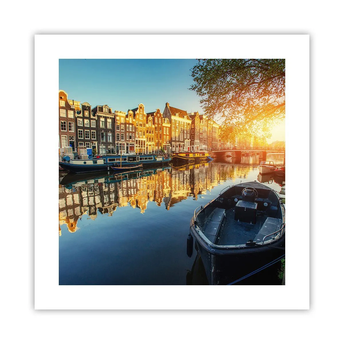 Plakat - Morgen i Amsterdam - 40x40 cm