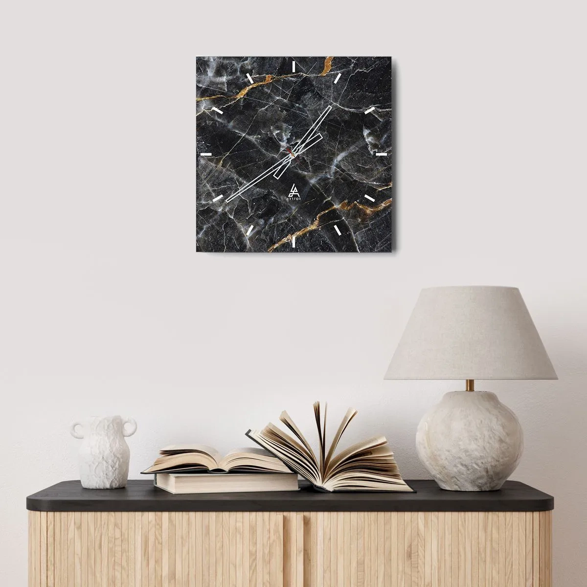 Vægur, Uret - En stens indre liv - 30x30 cm