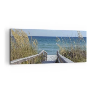 Lærredstryk - Billede på lærred - I solen, i vinden - 100x40 cm