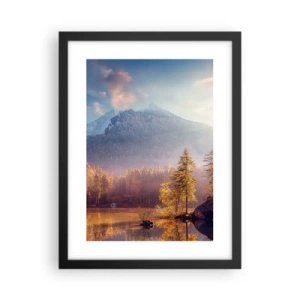 Plakat i sort ramme - I bjerge og dale - 30x40 cm