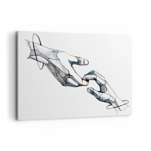 Lærredstryk - Billede på lærred - En god gestus - 120x80 cm