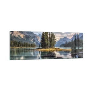 Billede på glas - Over store og klare vande… - 90x30 cm